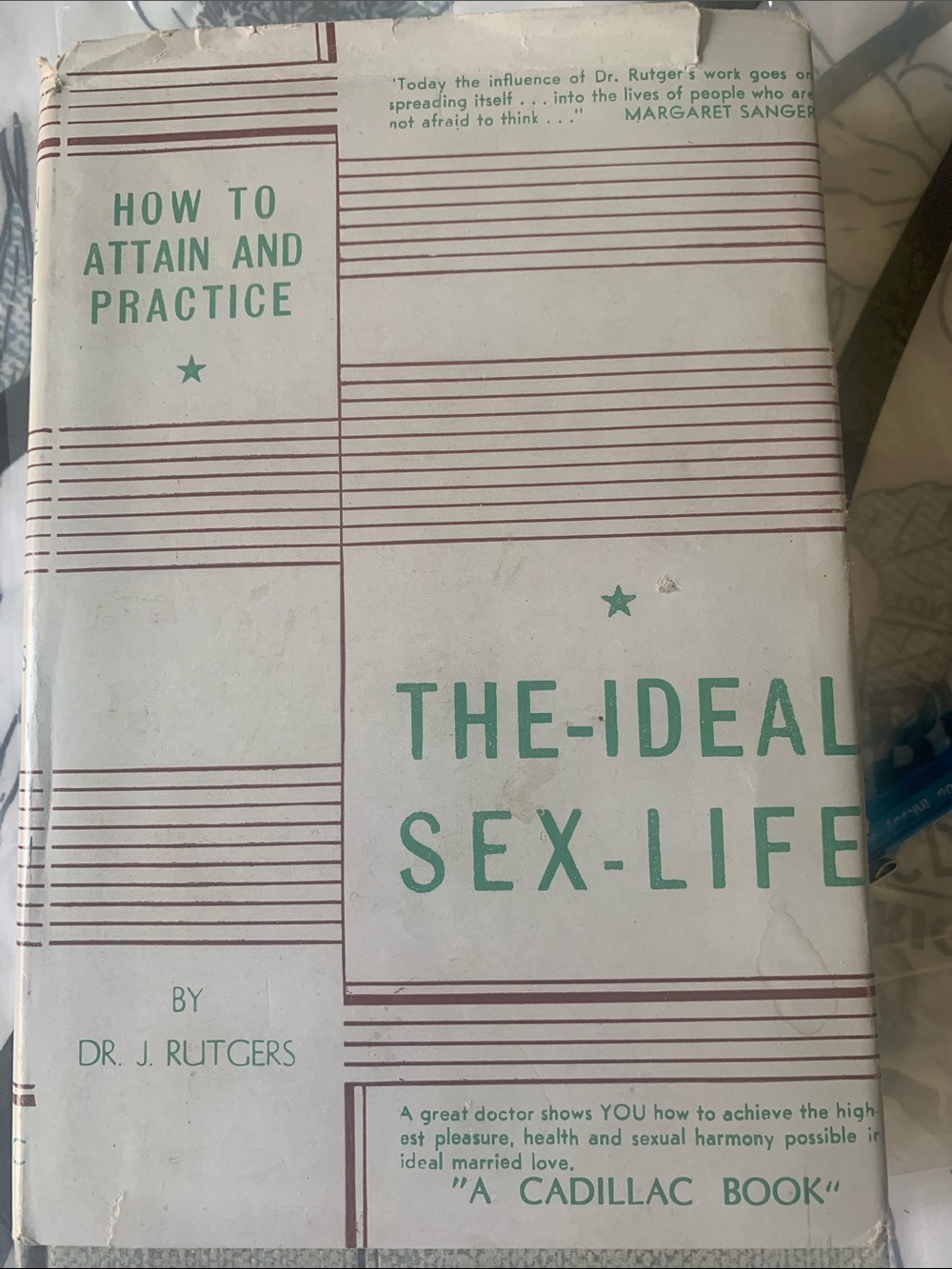Vintage book by Dr.J.Rutgers